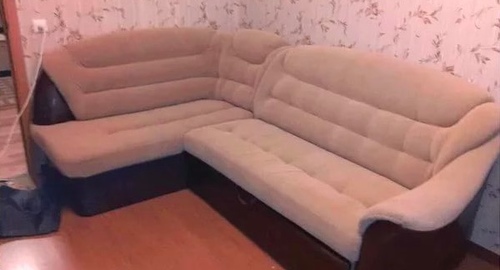 Перетяжка углового дивана. Сокольники 